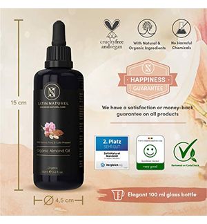 Süßes Mandelöl – 100 Ml – Reines Öl Für Haut & Haar – Mit Pipette – Fördert Elastizität, Gegen Dehnungsstreifen – Von Ecopozo