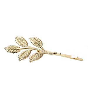 Boho Haarspangen – 2 Stück Goldfarbene Blatt & Zweig Haarclips, Vintage Schmuck Für Frauen