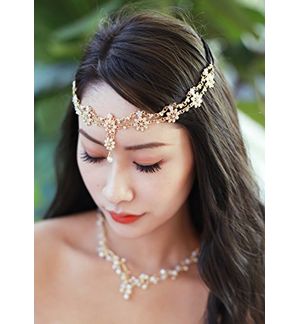 Missgrace Boho Gold Kopfkette - Haarschmuck Für Hochzeit, Braut & Besondere Anlässe
