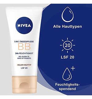 Getönte Tagescreme Mit SPF 50 – BB Cream Für Ebenmäßigen Teint, 40g