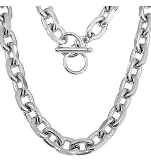 Edelstahl Halskette Mode Silber Glider Halskette Elegante Schmuck Geschenk 