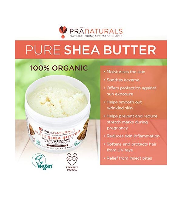 100% Reine Sheabutter Unraffiniert & Vegan - Bio Körperbutter Für Gesicht, Lippen & Haare | 120g Pflege Für Alle Hauttypen