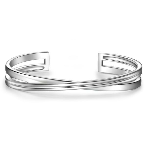 DOWAY Edelstahl Armband – Gold/silber Platiniert, 14x68 Mm, 15,4 G, Schlichter Stil, Geschenkidee