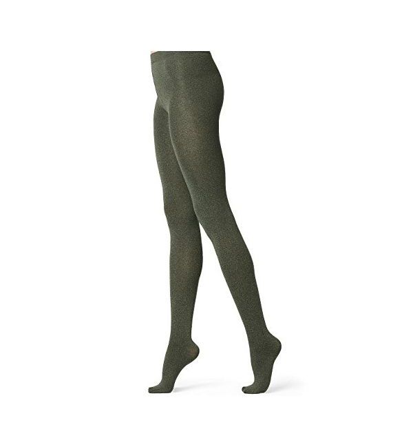 Leg Avenue Strumpfhose Damen Strumpfhose mit Glitzer Effekten silber  Einheitsgröße ca. 36 bis 40 70 DEN