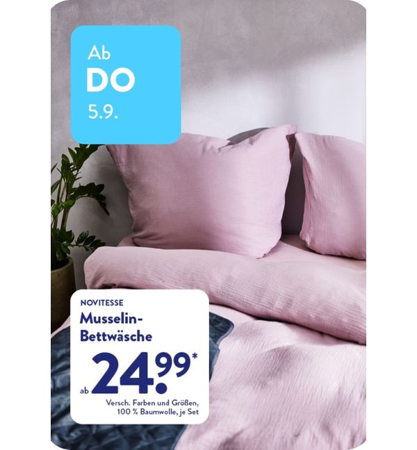 Aldi Musselin Bettwasche