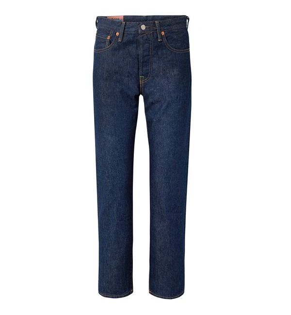 dark denim straight leg jeans