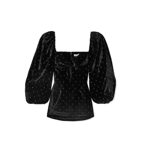 Kleid aus Spitze mit einem Rockteil aus Samt main image 1