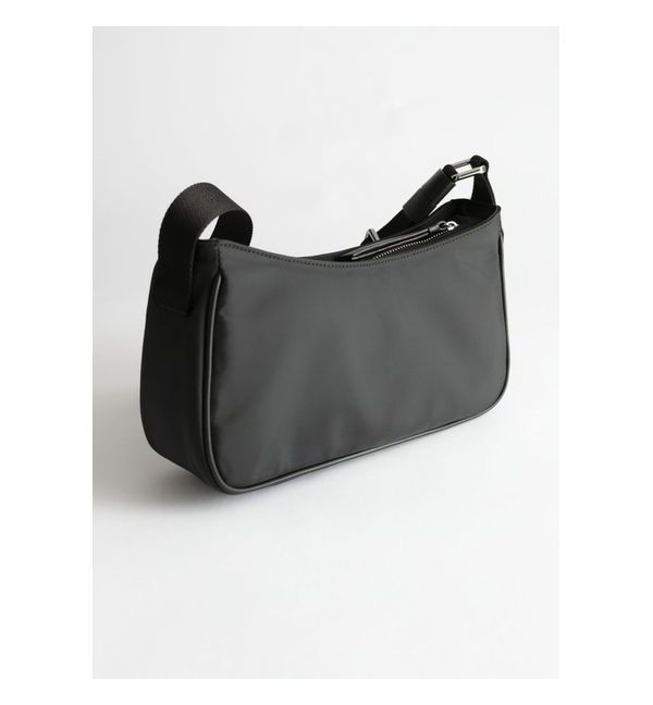 Black nylon shoulder bag deals